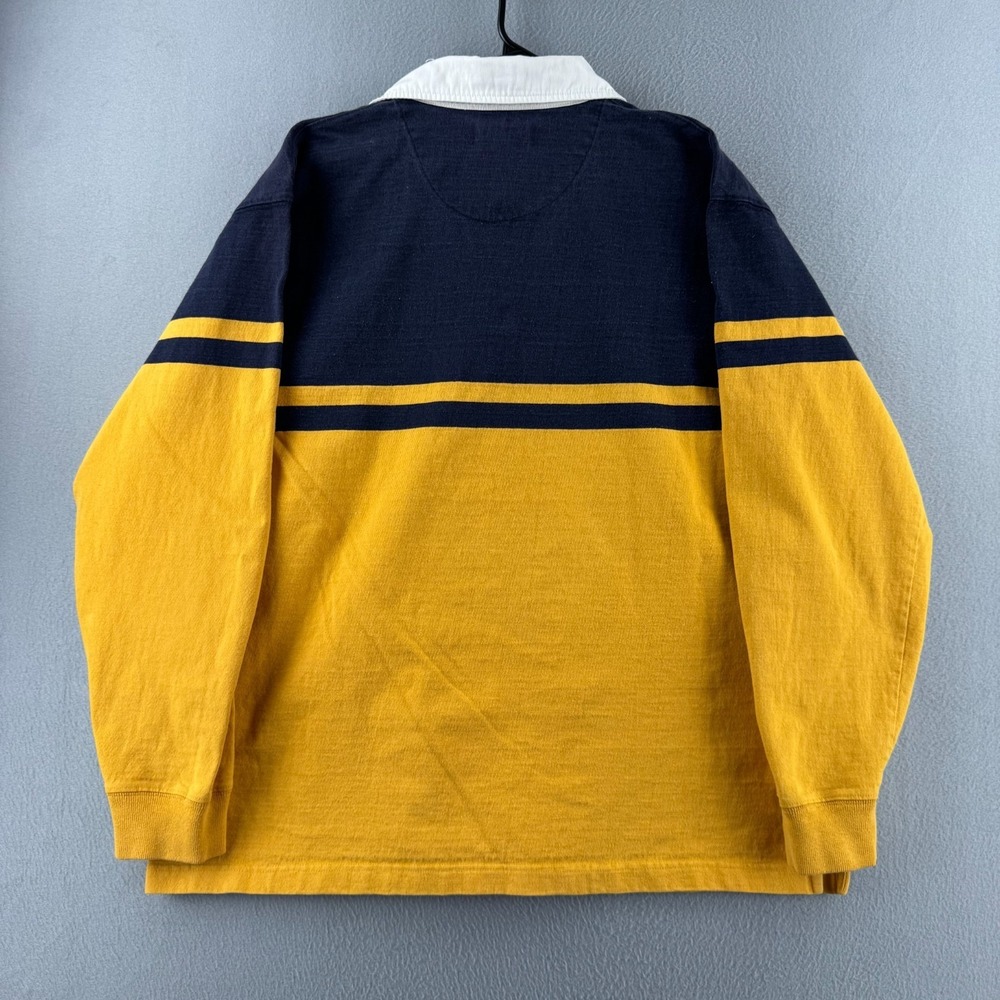 Vintage Mossimo Rugby Shirt Mens XL Blue Heavy Cotton Long Sleeve Polo Y2K - Picture 6 of 11